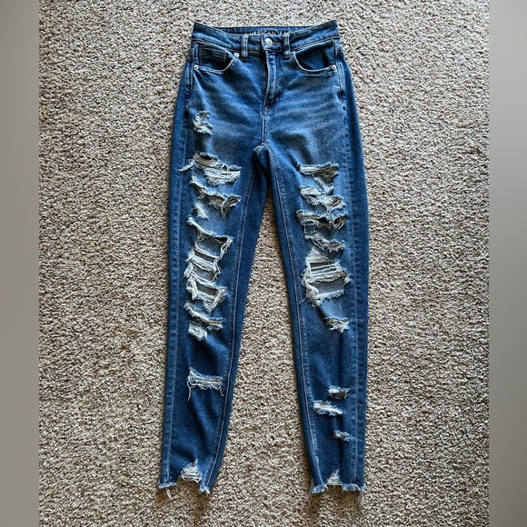 American Eagle Mom Jeans Size 000 - Picture 2 of 3